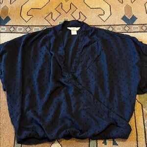 H&M Dark Blue Top with Subtle Dots